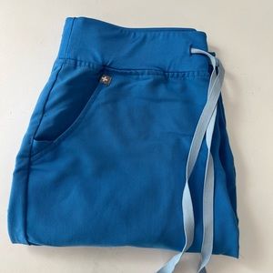 Figs Capri Blue High Rise Jogger Scrub Pants